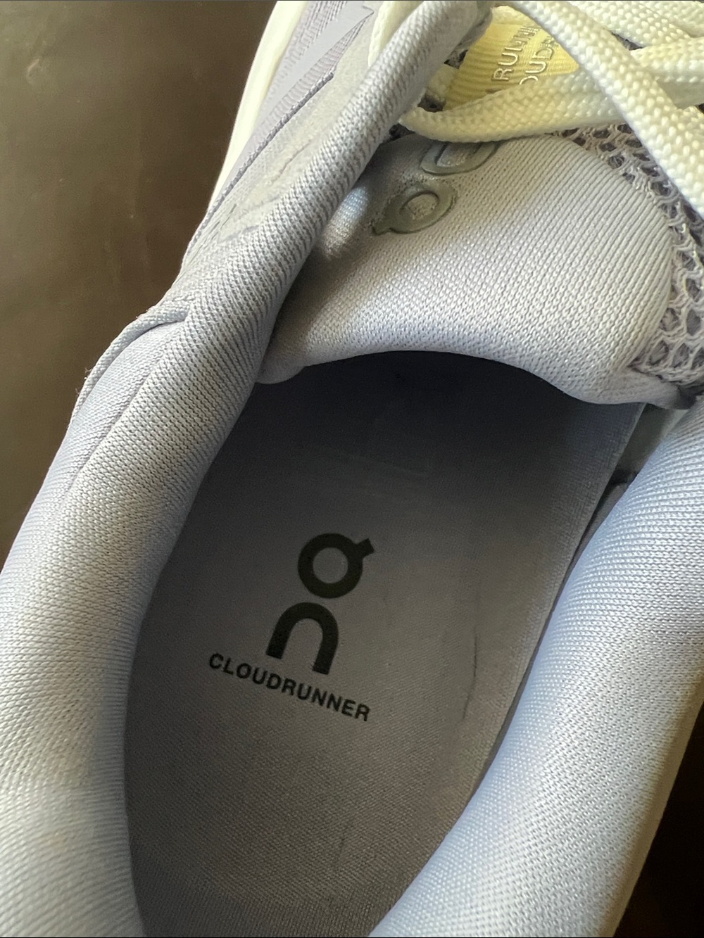 On Cloud Runner. Light Lavender Cloudrunner Sneakers with Neutral Laces - Picture 4 of 6